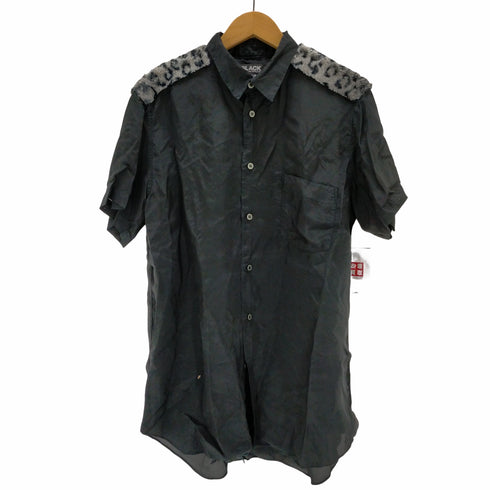 ブラックコムデギャルソン BLACK COMME des GARCONS ショルダーファーS/Sシャツ シア― メンズ JPN:XL