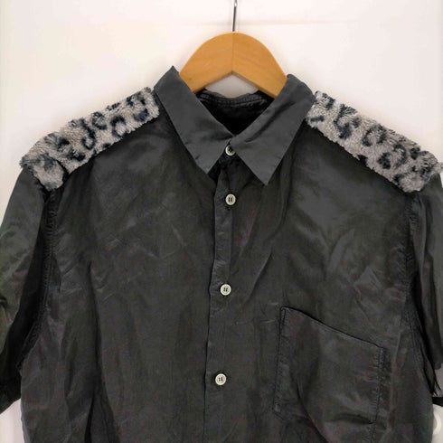 ブラックコムデギャルソン BLACK COMME des GARCONS ショルダーファーS/Sシャツ シア― メンズ JPN:XL