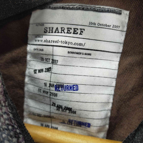 シャリーフ SHAREEF コーデュロイチェックシャツ メンズ JPN:2