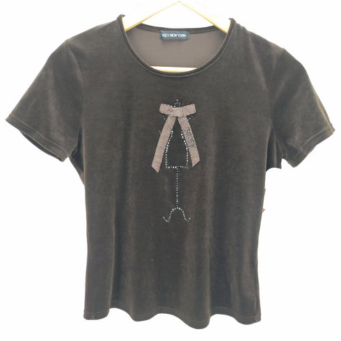 フォクシーニューヨーク FOXEY NEW YORK トルソー柄ベロアカットソー レディース