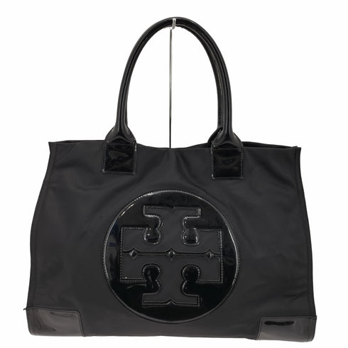 トリーバーチ TORY BURCH エナメルロゴナイロントートバッグ レディース