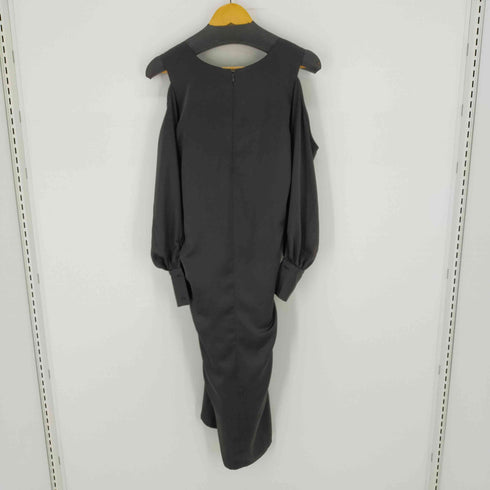 ランデブー randeboo Sensual shiring dress ギャザーリボン 肩だしワンピース サテン調 レディース FREE