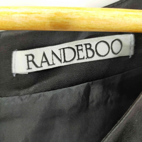 ランデブー randeboo Sensual shiring dress ギャザーリボン 肩だしワンピース サテン調 レディース FREE