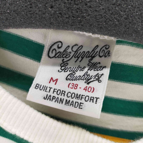 キャリー CALEE クルーネックボーダーL/S TEE メンズ import:M
