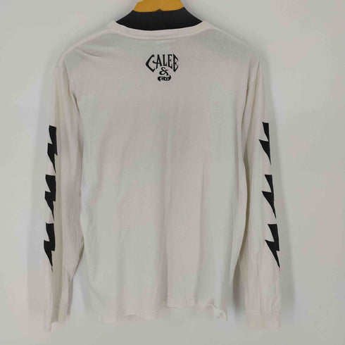 キャリー CALEE ダイヤロゴプリント 袖プリ イナズマ 雷 L/S TEE メンズ import:M