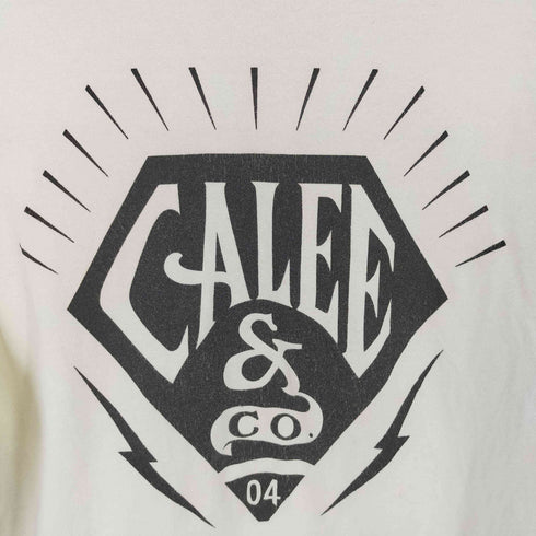 キャリー CALEE ダイヤロゴプリント 袖プリ イナズマ 雷 L/S TEE メンズ import:M