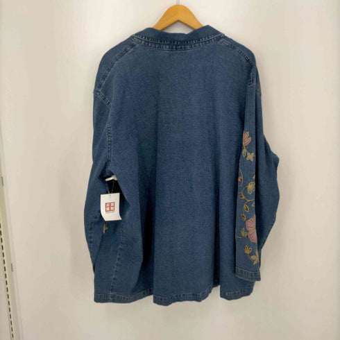 MAGGIE SWEET 90S ビジュ装飾 2B デニムテーラードジャケット レディース 2X