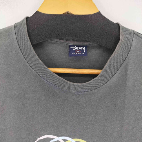 ステューシー Stussy 90S MADE IN USA 紺タグ Headphones Logo T-Shirt メンズ JPN:M