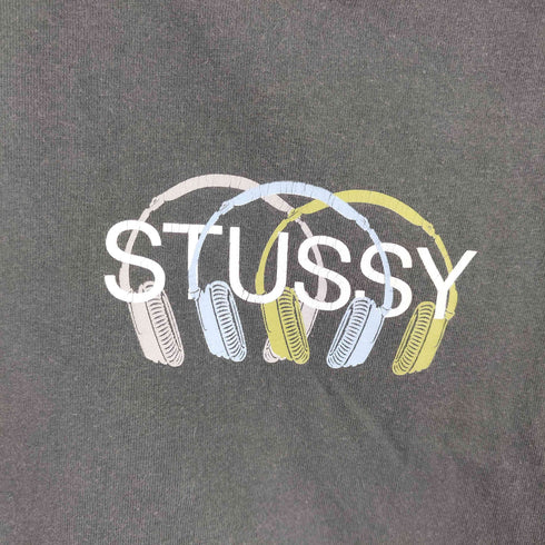 ステューシー Stussy 90S MADE IN USA 紺タグ Headphones Logo T-Shirt メンズ JPN:M