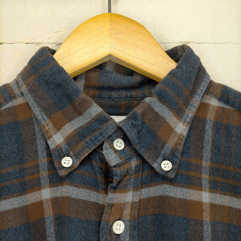 ユナイテッドアローズグリーンレーベルリラクシング UNITED ARROWS green label relaxing チェック柄オックスフォードシャツ メンズ JPN:XL