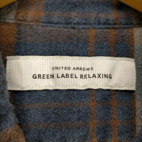 ユナイテッドアローズグリーンレーベルリラクシング UNITED ARROWS green label relaxing チェック柄オックスフォードシャツ メンズ JPN:XL