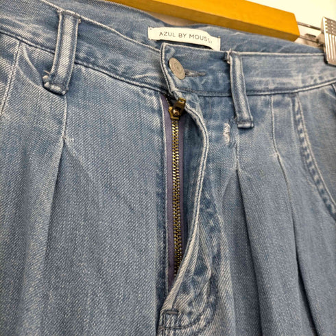 アズールバイマウジー AZUL by moussy ワイドタックデニム レディース JPN:S