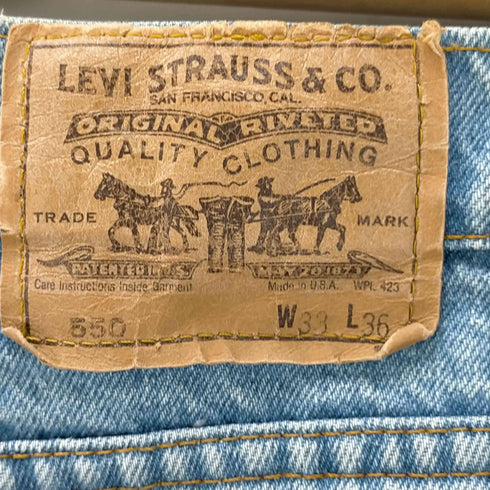 リーバイス Levis USA製 550 テーパードデニムパンツ 刻印575 オレンジタブ メンズ W33