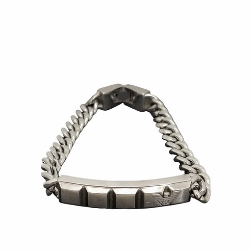エンポリオアルマーニ EMPORIO ARMANI STEEL製 チェーンブレスレット IDブレスレット メンズ
