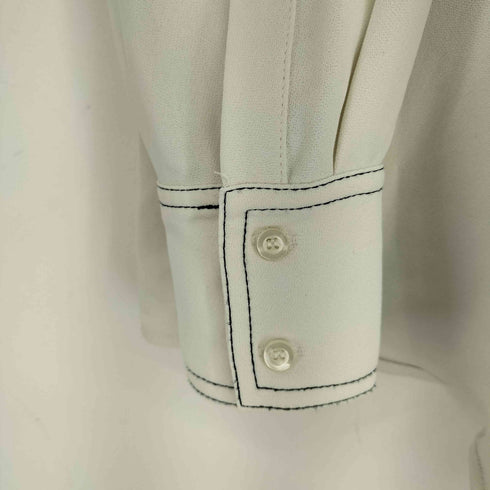 ザラ ZARA コントラスト トップステッチ シャツ レディース import:S