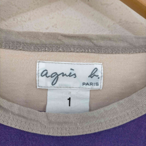 アニエスベー agnes b. PARIS コットン ボーダー クールネックTシャツ レディース JPN:1