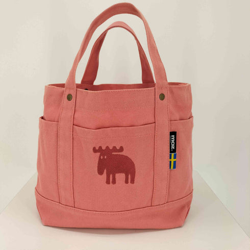 モズスウェーデン MOZ SWEDEN 帆布 キャラクター 刺繍 トート バッグ レディース