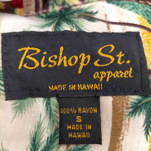 フルギ bishop St. ハワイ製 レーヨン 開襟 半袖アロハシャツ メンズ JPN:S