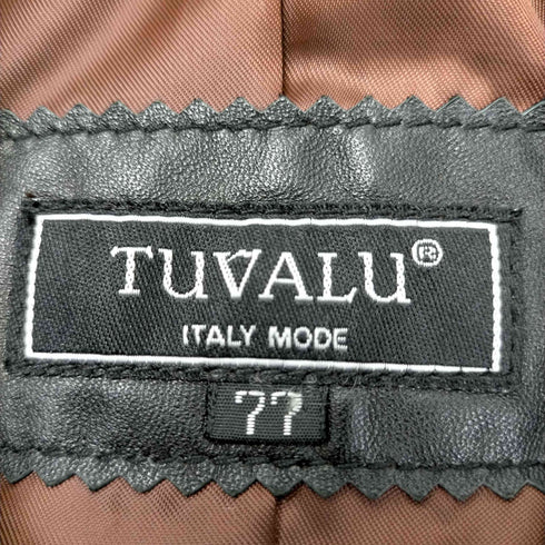 tuvalu イタリア製 羊革 ステッチデザイン レザージャケット レディース 77