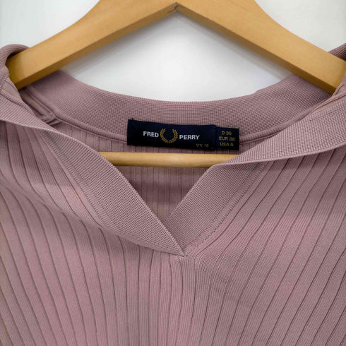 フレッドペリー FRED PERRY Sheer Trim Knitted Shirt レディース DE:36