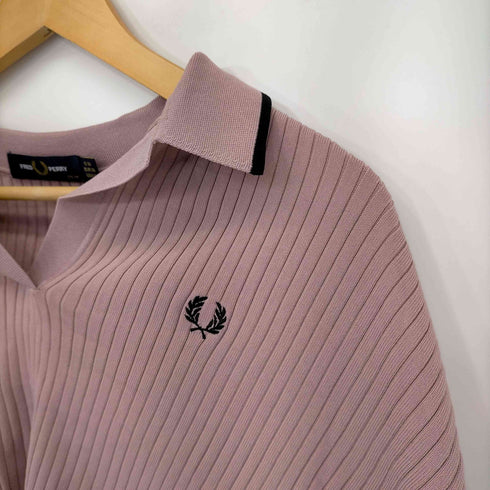 フレッドペリー FRED PERRY Sheer Trim Knitted Shirt レディース DE:36