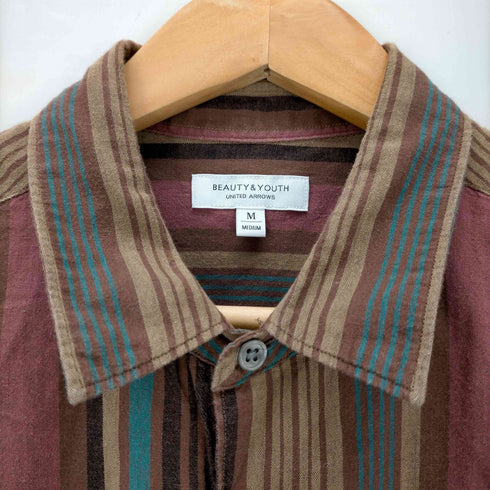 ビューティーアンドユースユナイテッドアローズ BEAUTY & YOUTH UNITED ARROWS マルチストライプ ワイドフォルム シャツ メンズ JPN:M