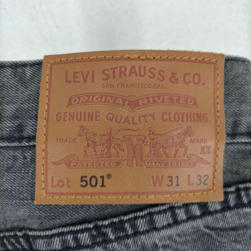 リーバイス Levis PREMIUM 501 ボタンフライ ブラックデニムパンツ メンズ W31