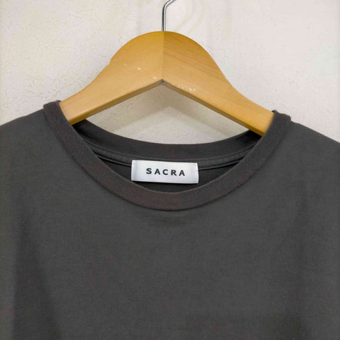 サクラ SACRA フォールデッドラインコットントップス - チャコール レディース JPN:38