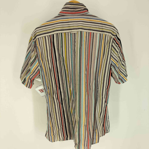 ポールスミスロンドン Paul Smith LONDON マルチカラー ストライプ S/S シャツ メンズ import:L