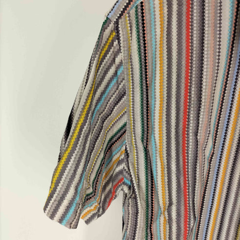 ポールスミスロンドン Paul Smith LONDON マルチカラー ストライプ S/S シャツ メンズ import:L
