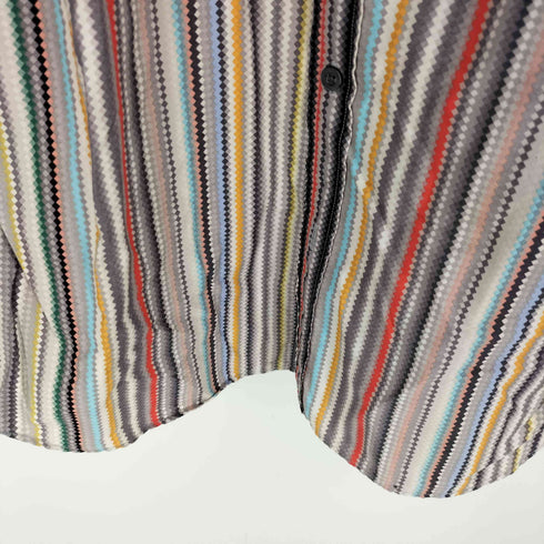 ポールスミスロンドン Paul Smith LONDON マルチカラー ストライプ S/S シャツ メンズ import:L