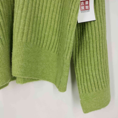 ザラ ZARA スキッパー リブニットポロシャツ レディース import:M