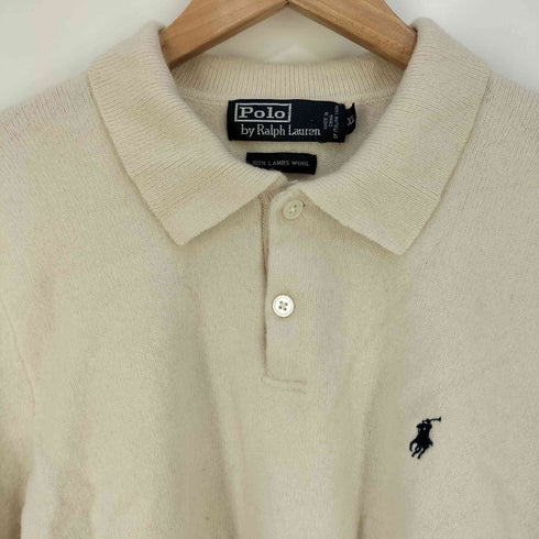 ポロバイラルフローレン Polo by RALPH LAUREN ポニー刺繍 ラムウール ニットポロシャツ メンズ JPN:XL