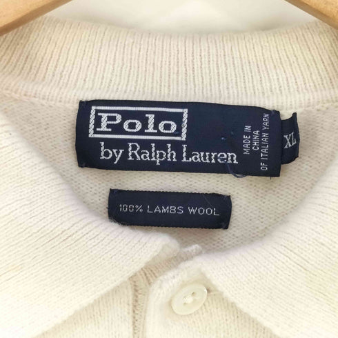 ポロバイラルフローレン Polo by RALPH LAUREN ポニー刺繍 ラムウール ニットポロシャツ メンズ JPN:XL