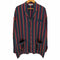 LHOMME MODERNE ストライプ シルクパジャマシャツ メンズ import:XL