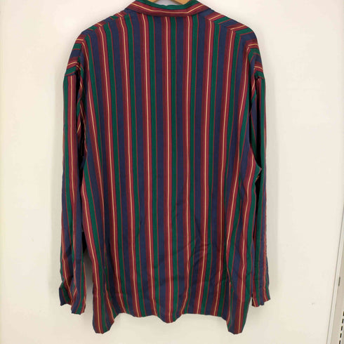 LHOMME MODERNE ストライプ シルクパジャマシャツ メンズ import:XL