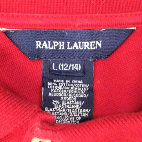 ラルフローレン RALPH LAUREN ビーズ ビッグポニー 刺繍 S/S ポロシャツ レディース import:L