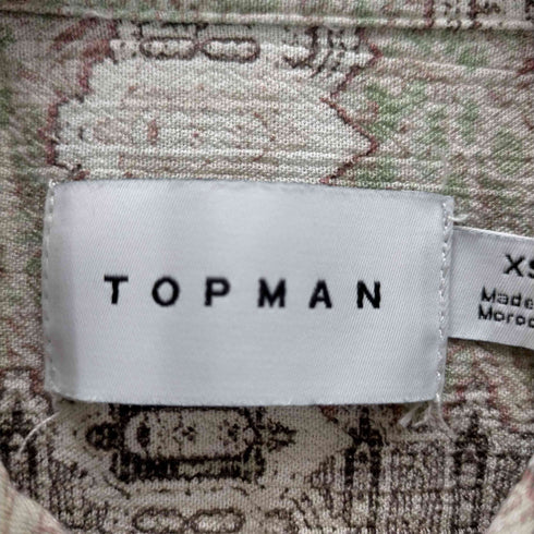 トップマン TOPMAN 開襟 総柄 半袖シャツ メンズ import:XS