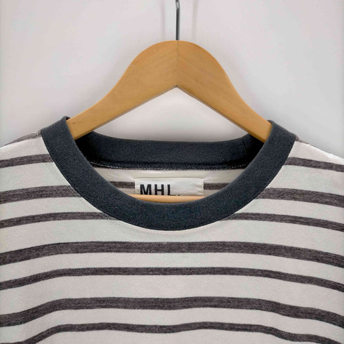 エムエイチエル MHL. MELANGE STRIPE COTTON JERSEY メンズ JPN:L