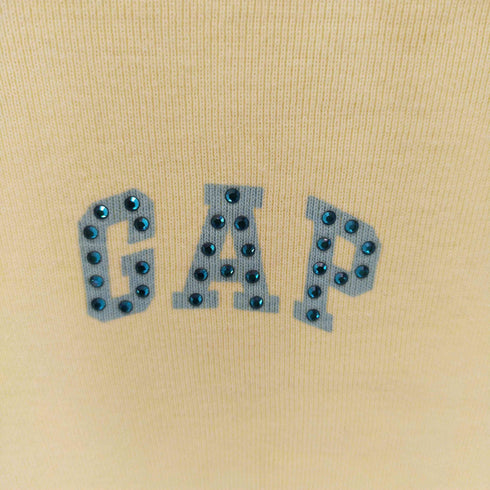 ギャップ Gap 00S ラインストーン チビTシャツ Y2K タイトTシャツ レディース JPN:XXL