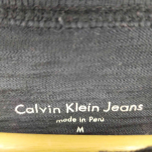 カルバンクラインジーンズ Calvin Klein Jeans ビーズ装飾 チビTシャツ タイトTシャツ レディース JPN:M