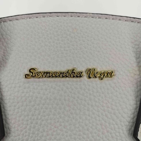 サマンサベガ Samantha Vega フラッター レザーハンドバッグ 2WAY シボ革 フリル レディース