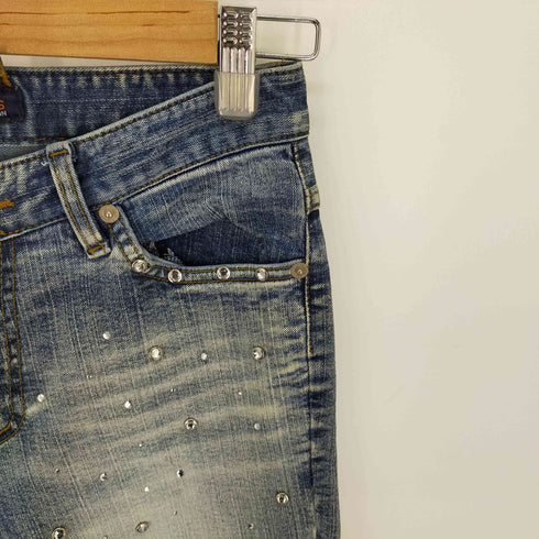 IN TOTO JEANS 00S ローライズフレアデニムパンツ ラインストーン Y2K レディース 26