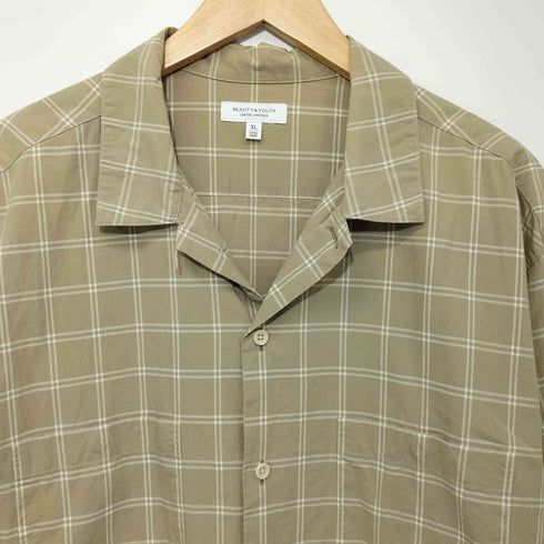 ビューティーアンドユースユナイテッドアローズ BEAUTY & YOUTH UNITED ARROWS 2018 BY タイプライター チェック ワイドフォルム シャツ メンズ JPN:XL