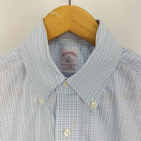 ブルックスブラザーズ BROOKS BROTHERS チェック ボタンダウン S/S シャツ メンズ 15