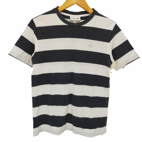 ラコステ LACOSTE CLASSIC FIT ビックボーダー Tシャツ レディース import:XS