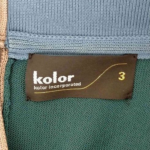 カラー kolor 強撚天竺ジャケット ドッキング ニットジャケット メンズ JPN:3