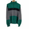 ピューリタン PURITAN 90s 裏起毛 マルチカラーボーダー ハーフジップスウェット メンズ import:L