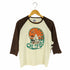 US RAGS USA製 パイル地 七分袖クルーネックTシャツ レディース import:S