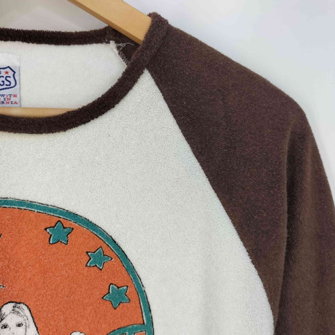US RAGS USA製 パイル地 七分袖クルーネックTシャツ レディース import:S